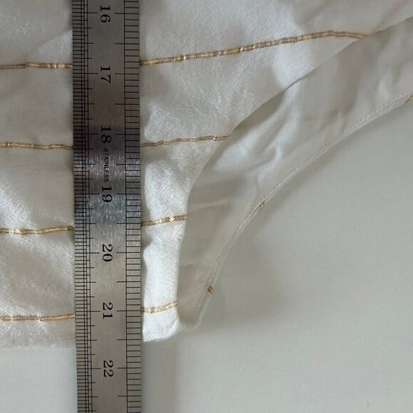 NWT LOFT Shimmer Stripe Crinkle Bow Back Halter Top Size L/12 - Picture 10 of 11